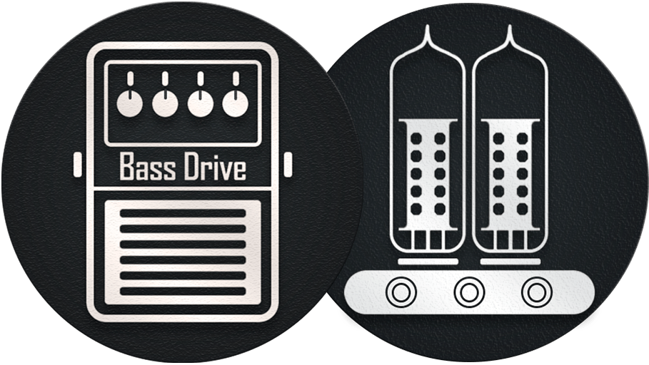TL BassDrive and TL TubeWarmth plastic icons combined.