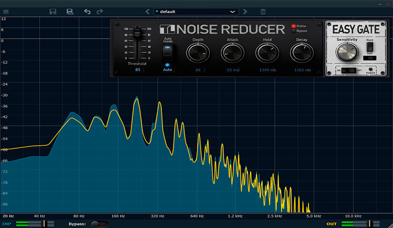 As visual as possible with frequency spectrum display | TL NoiseReducer